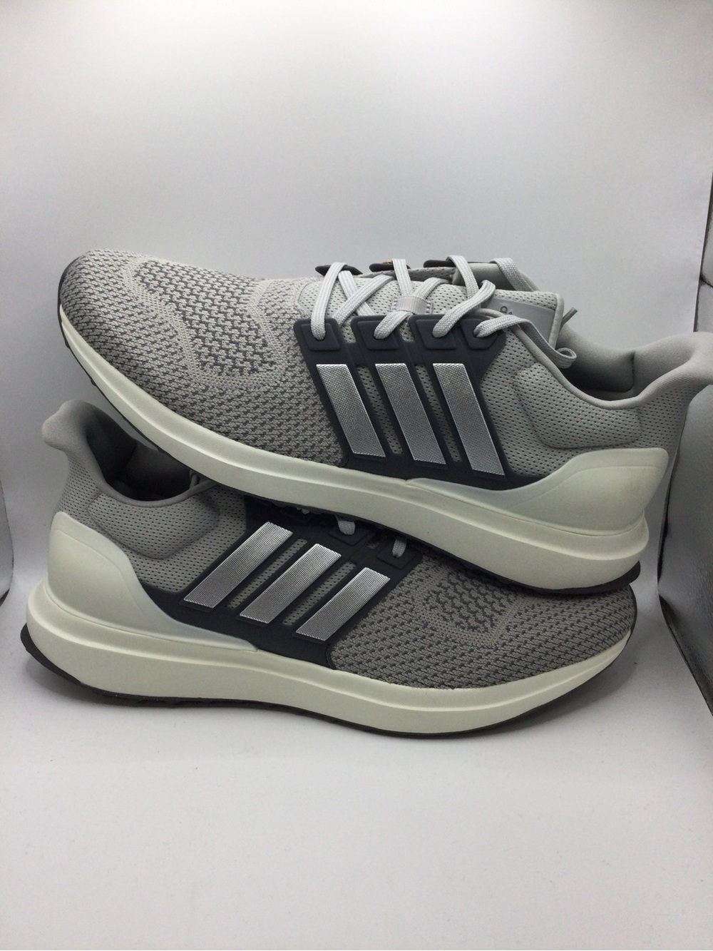 adidas Men's Lightweight Grey Mesh Running Sneakers
